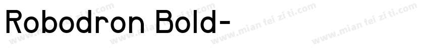 Robodron Bold字体转换